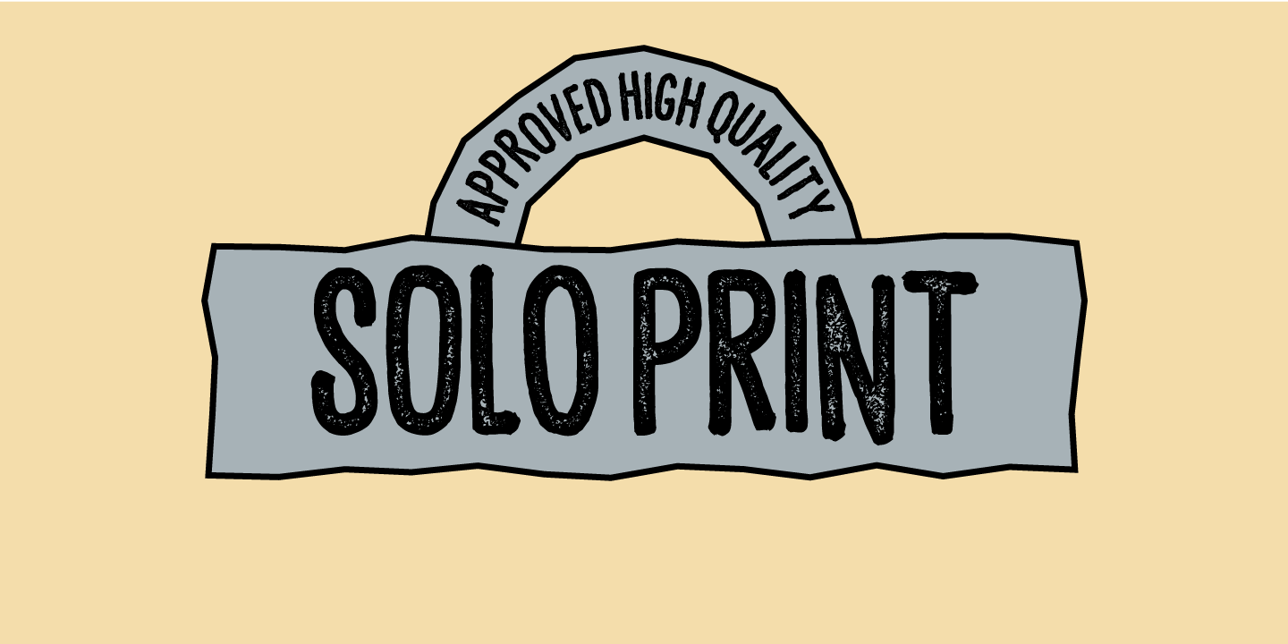 Przykład czcionki Solo Print
